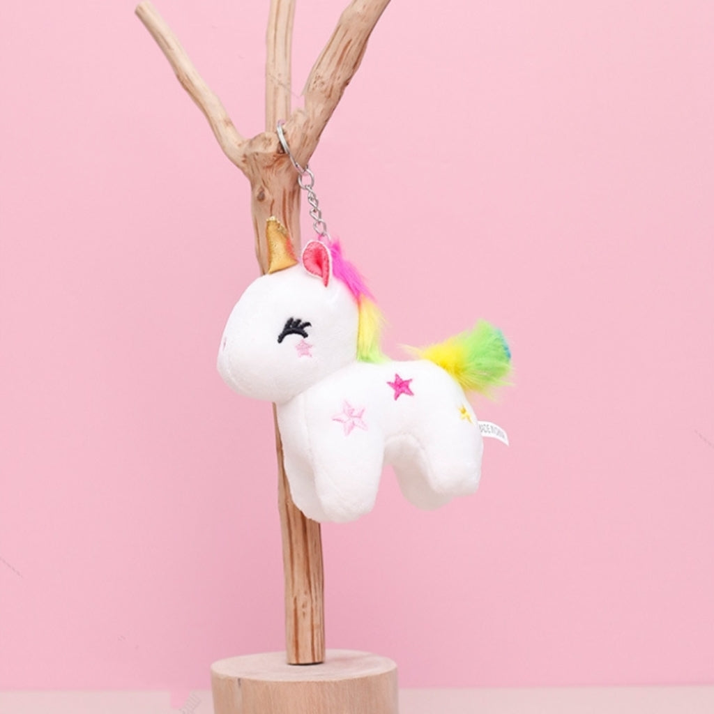 Unicorn fluffy keychain