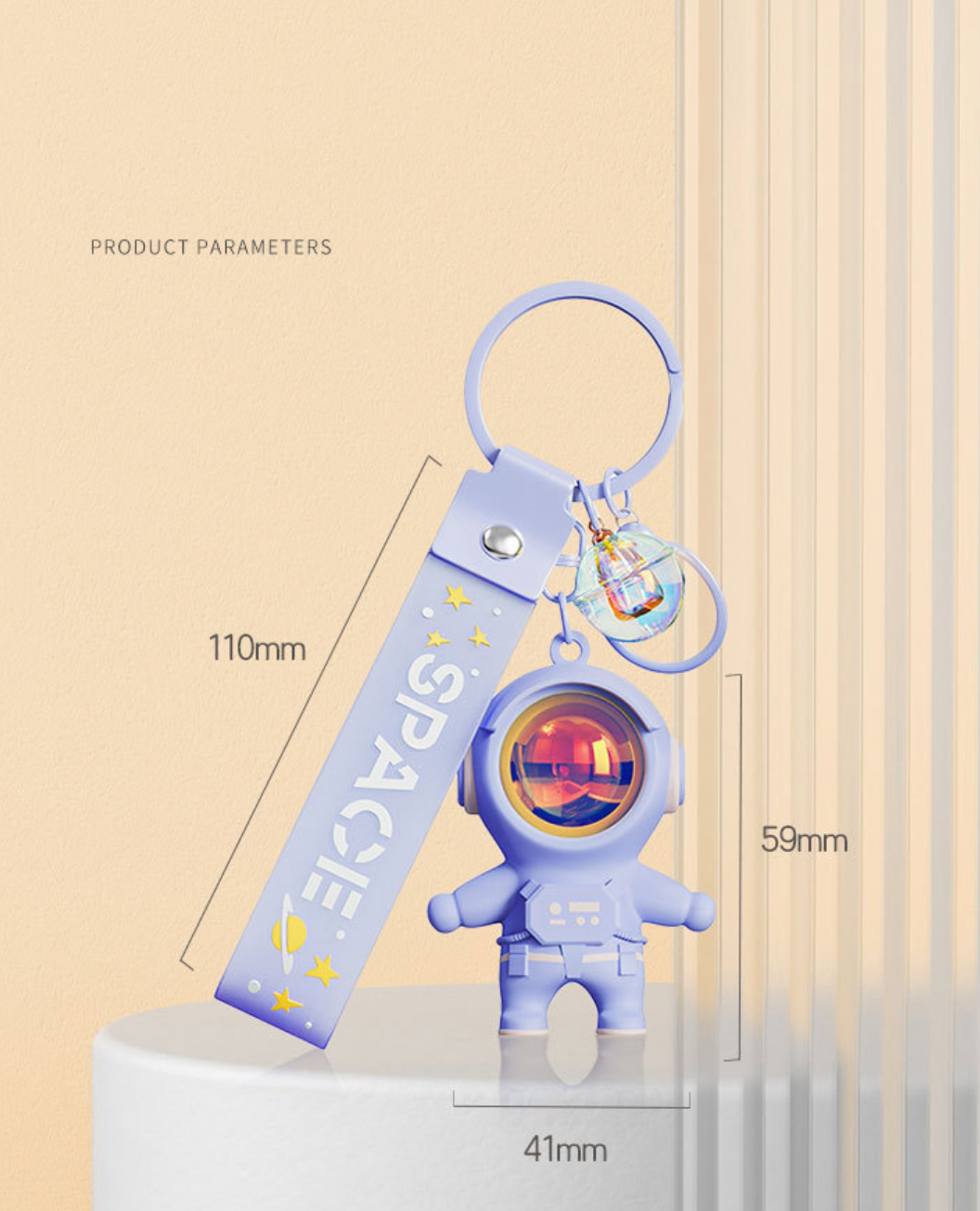 Astronaut light keychain