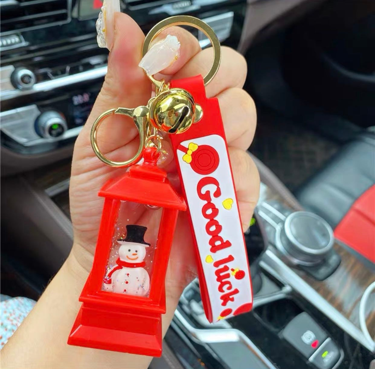 Christmas keychain with light