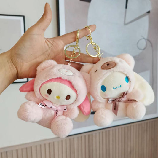 Sanrio fluffy keychain