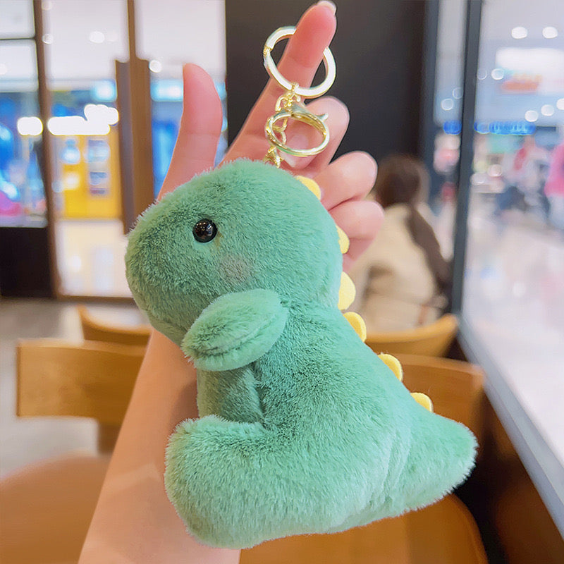 Dinosaur fluffy keychain