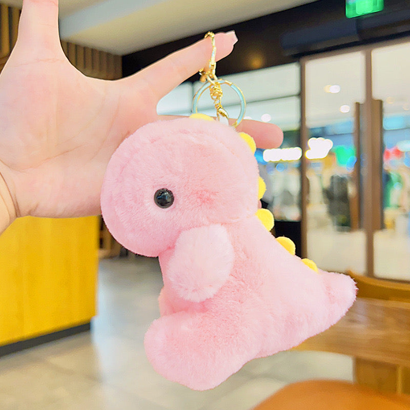 Dinosaur fluffy keychain